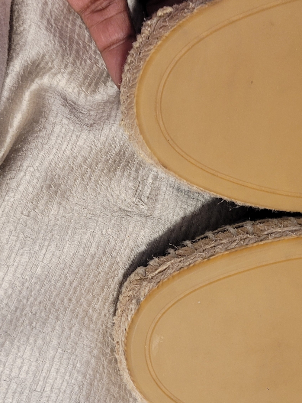 Tory Burch Black Leather Espadrille Flats with Gold Logo - Picture 5 of 13